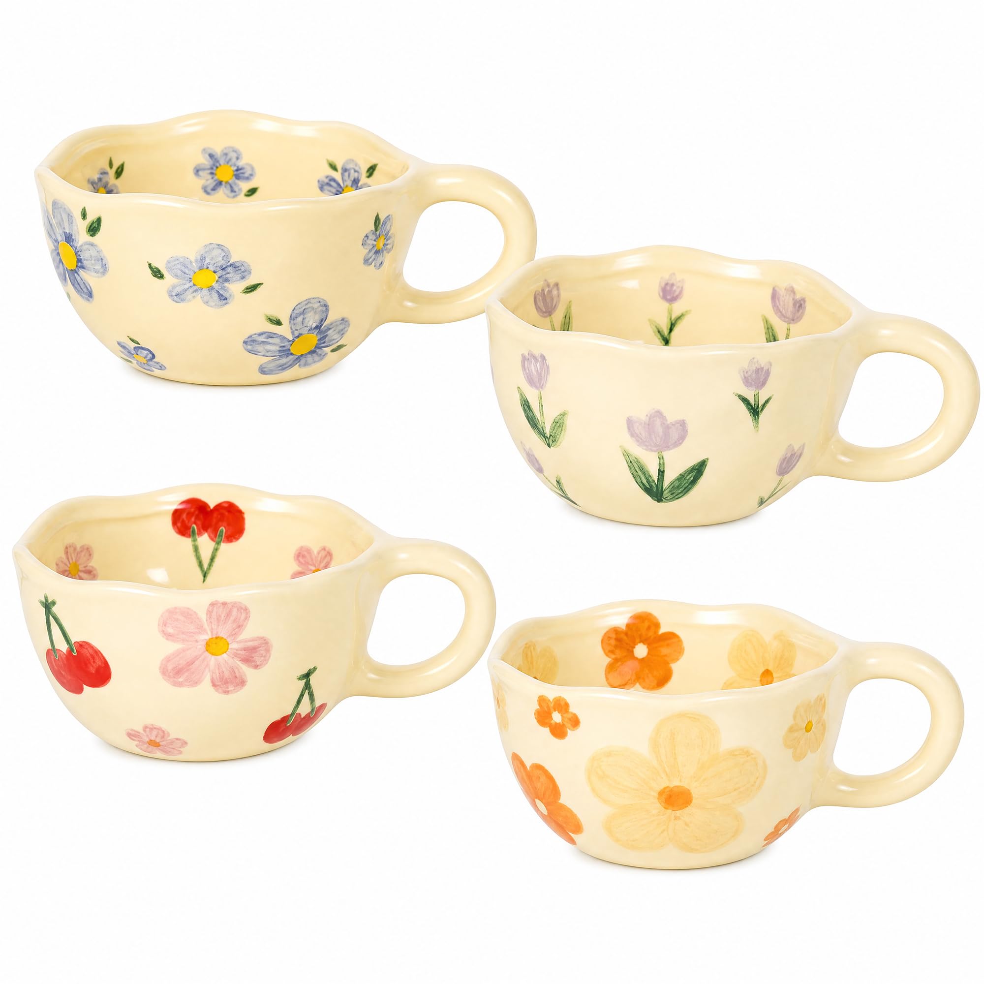 Coffee Tea Love - Lot de 4 tasses à café