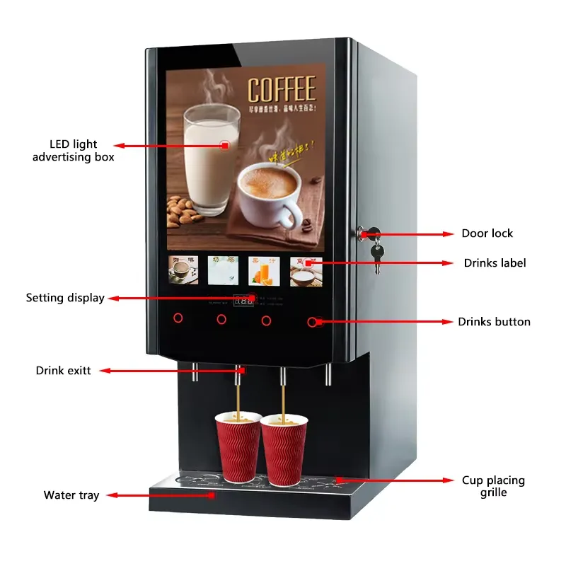 Coffee Tea Vending Machine For Office - Distributeur automatique de café commercial 40S