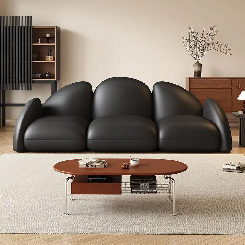 Coffee Tea Library - Canapé italien individuel en cuir, style