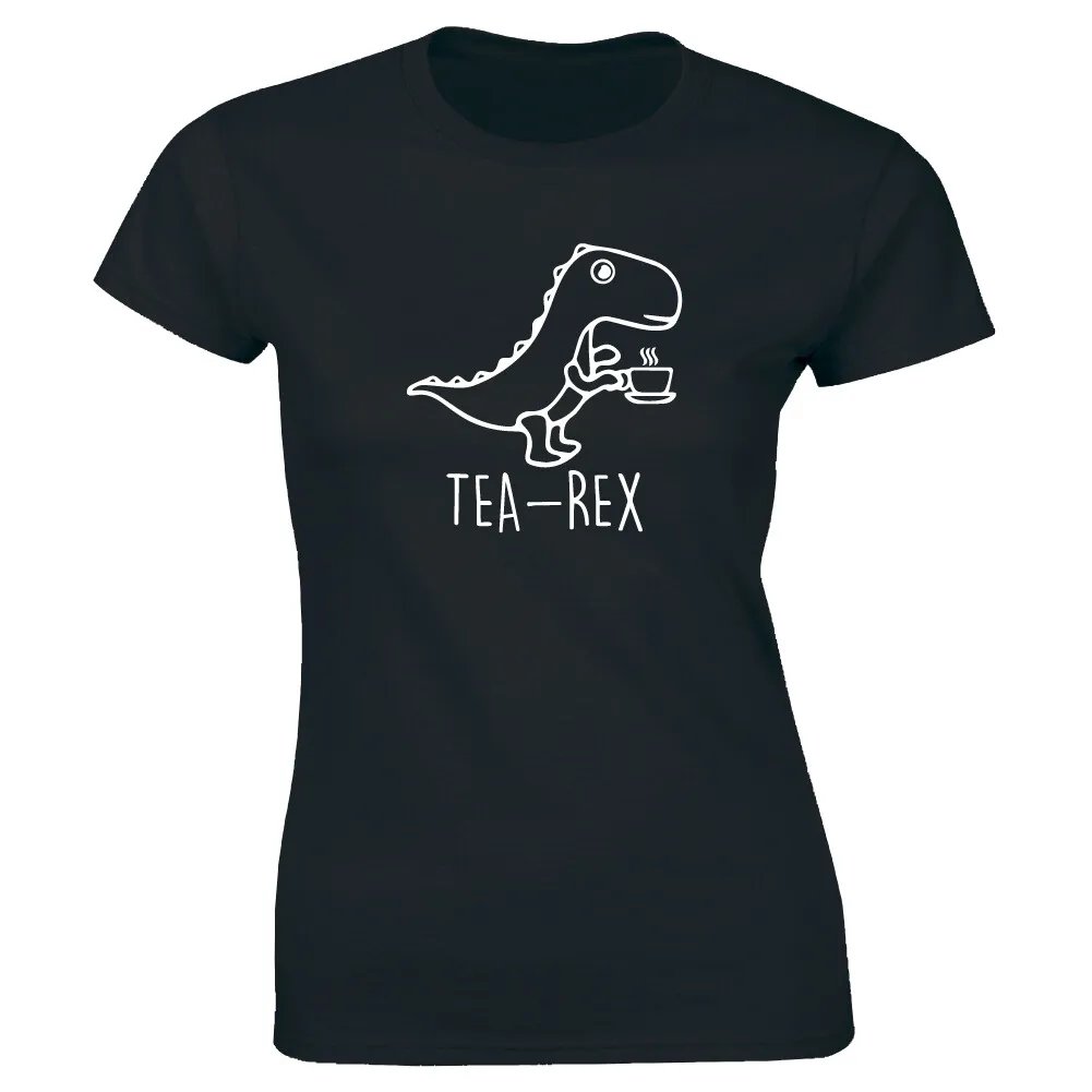 Coffee Tea Knits - T-shirt Tea Rex Funny Dinosaur Coffee