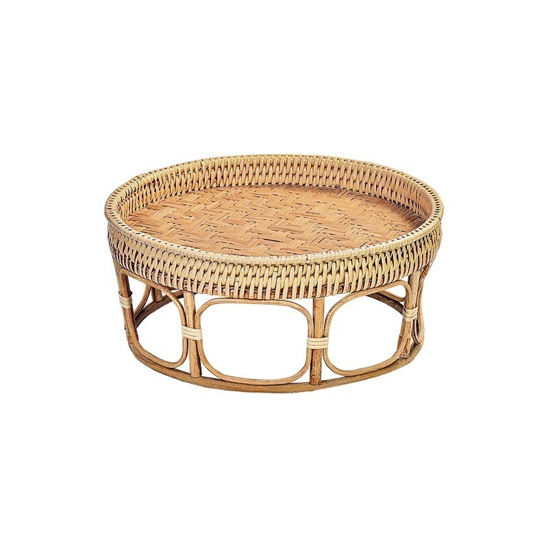 Coffee Tea Thai - Table basse ronde en rotin plastique,