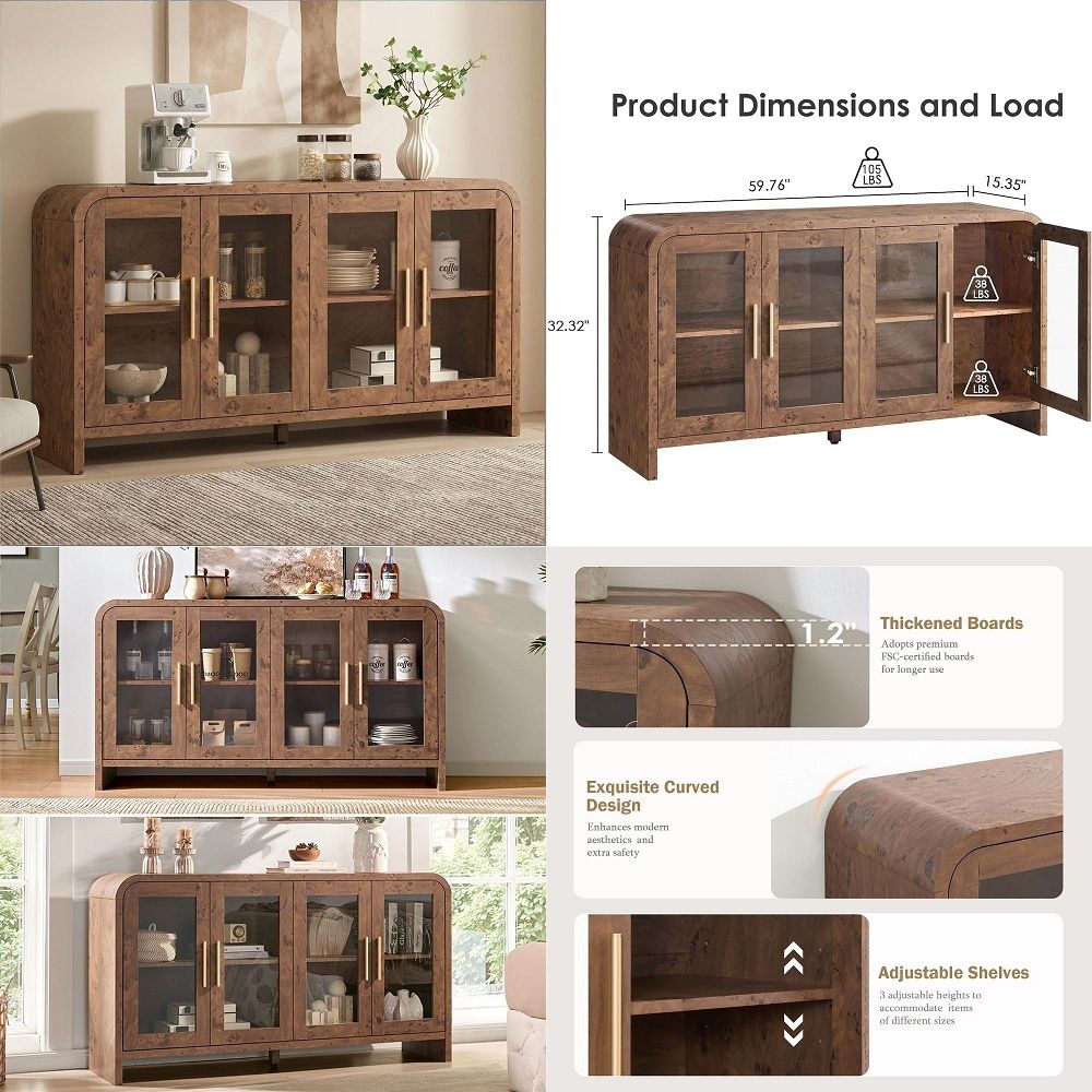 Coffee & Tea Haus - Buffet avec rangements, armoire de rangement