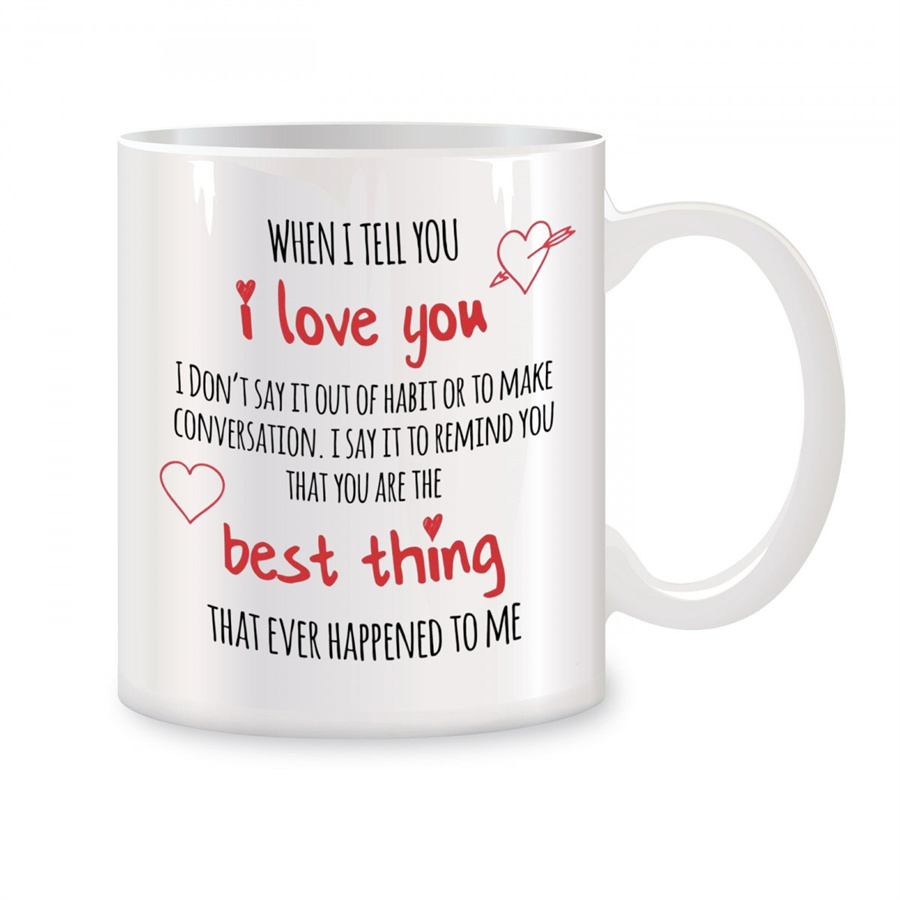 Coffee Tea Love - Tasses en céramique pour petit ami