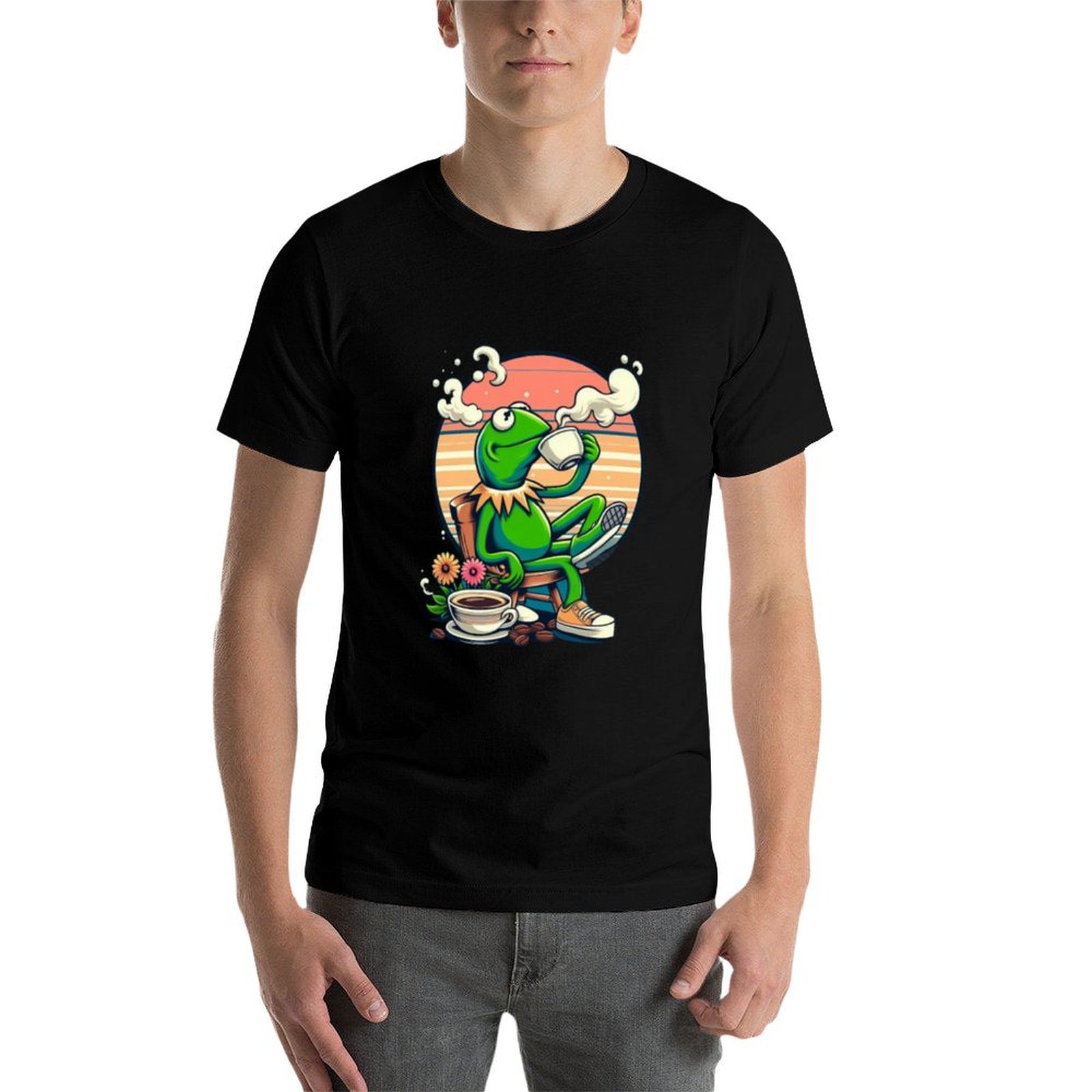 Kermit buvant du thé gif. Le d - Coffee Tea Knits avis et prix