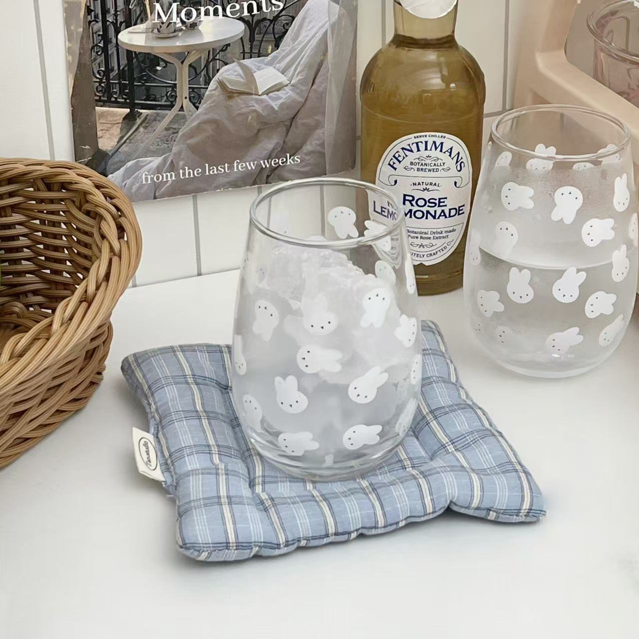 Joli gobelet en verre imprimé  - Juice Tea Coffee avis et prix