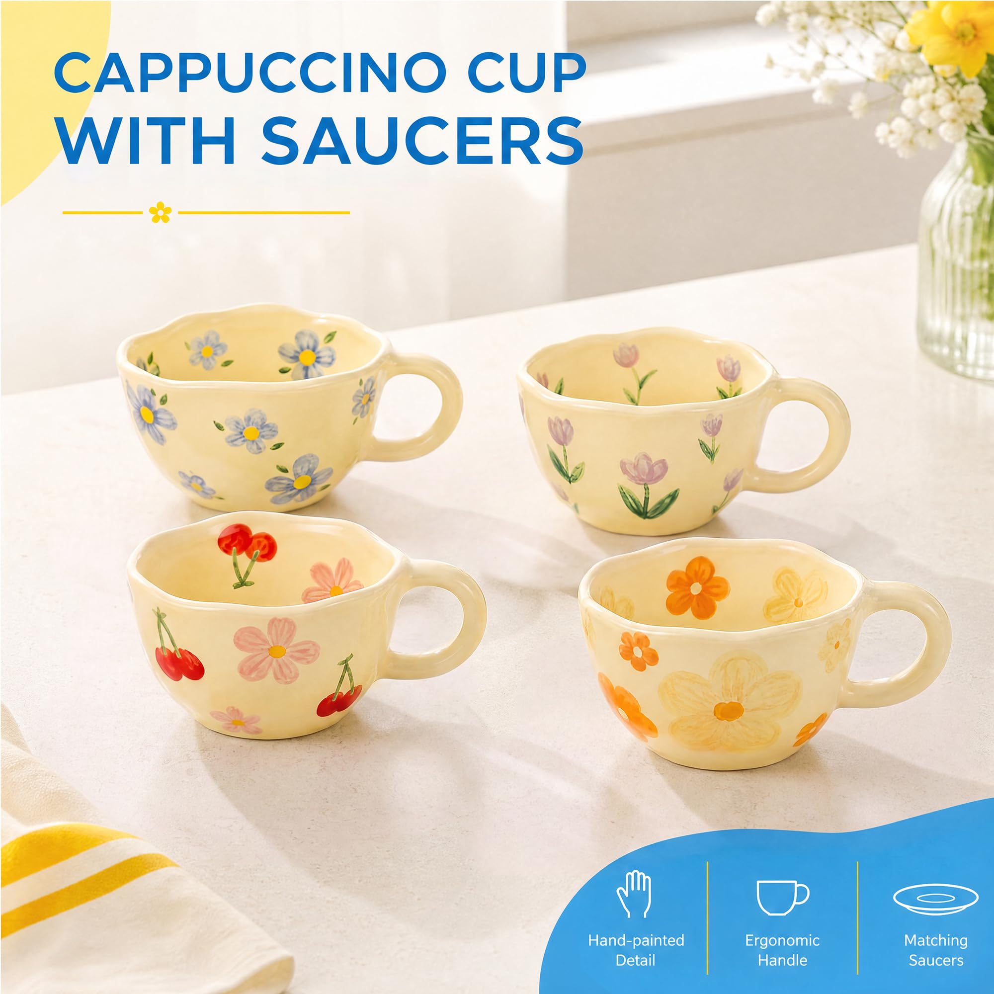 Lot de 4 tasses à café uniques - Coffee Tea Love avis et prix