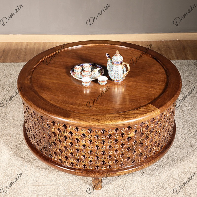 Table basse ronde en bois mass - Coffee Tea Thai avis et prix
