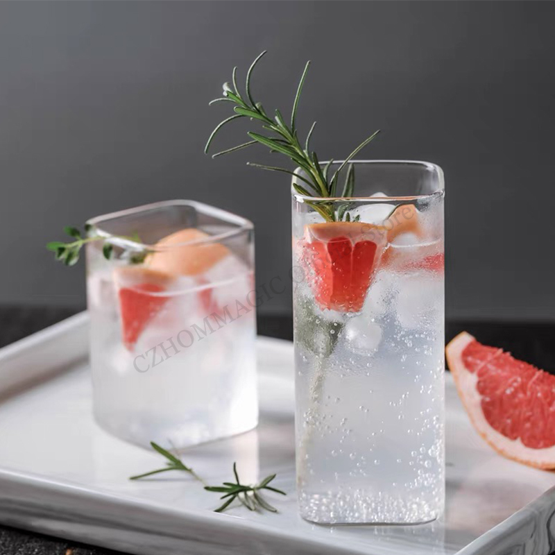 Tasse en verre carrée transpar - Juice Tea Coffee avis et prix