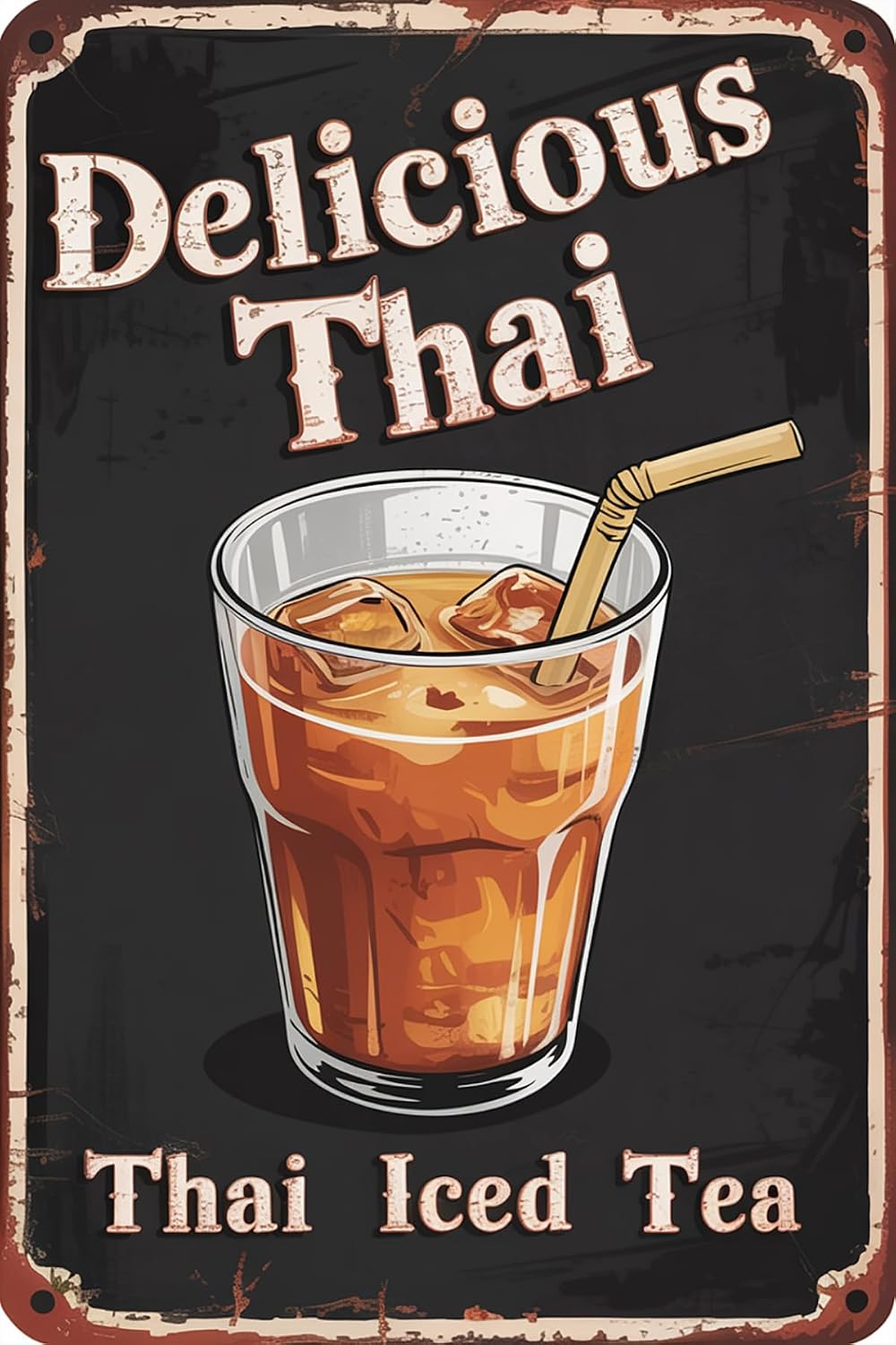 Panneaux Métalliques Vintage A - Coffee Tea Thai avis et prix