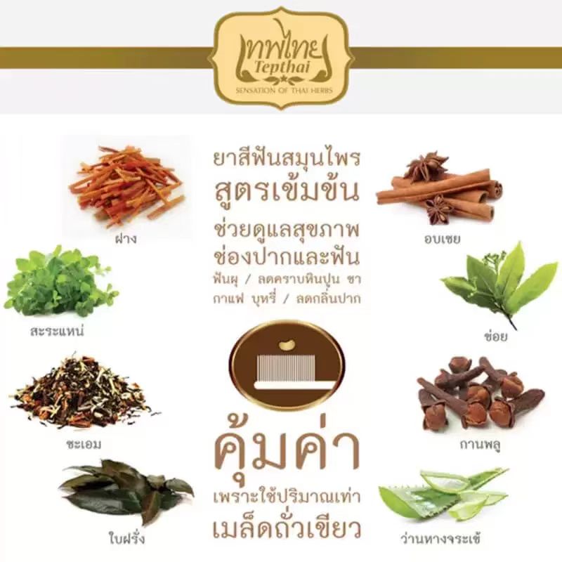 Dentifrice traditionnel thaïla - Coffee Tea Thai avis et prix