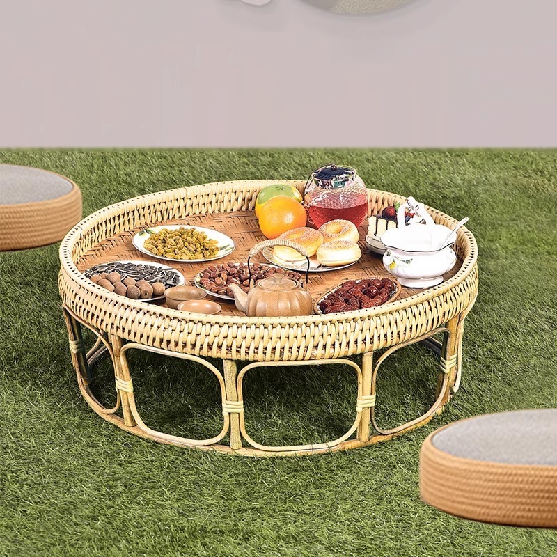 Table basse ronde en rotin pla - Coffee Tea Thai avis et prix
