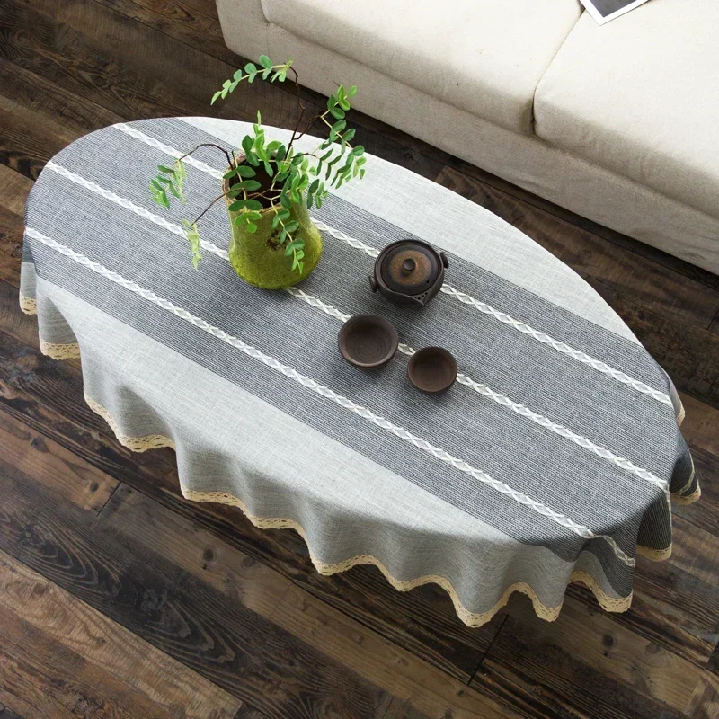 Nappe ovale en coton et lin, n - Coffee Tea Knits avis et prix