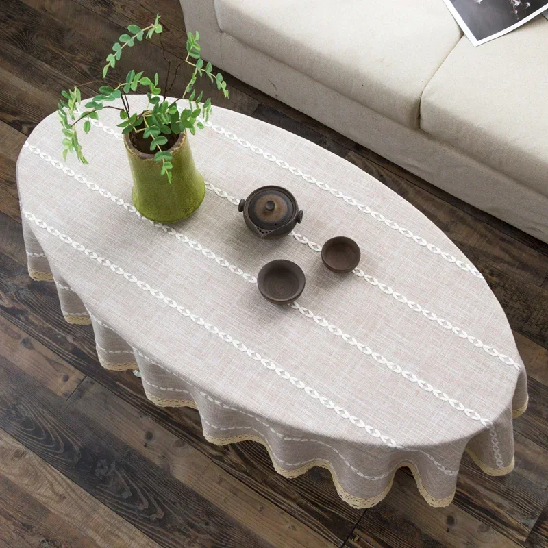 Nappe ovale en coton et lin, n - Coffee Tea Knits avis et prix